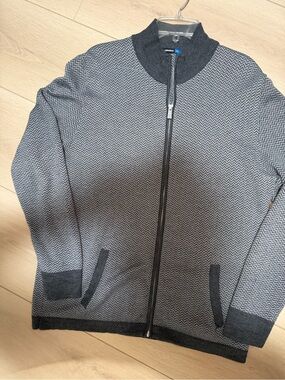 J.LINDEBERG Zip Wool Cardigan Men Size XXL classy golf sweater